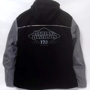 RARE Harley Davidson 120th Anniversary Reflector Riding Hooded Jacket Men L New